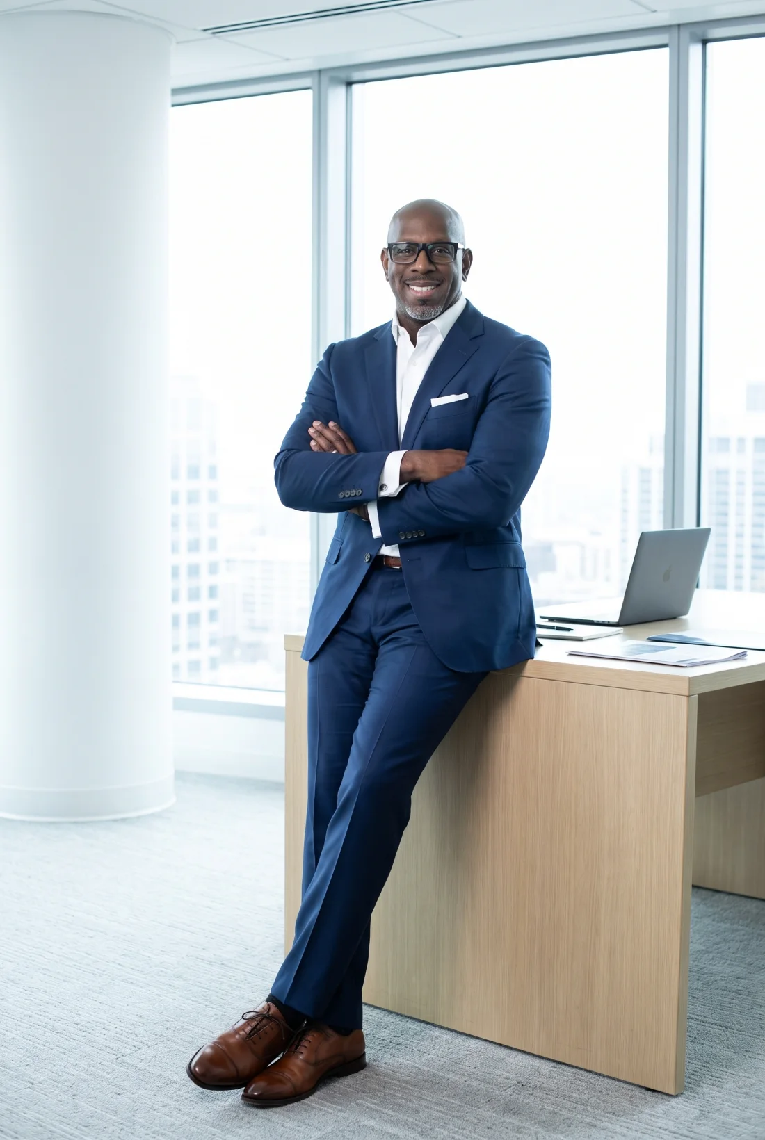 Stephen M. Welch, financial advisor and Co-Founder of Crownmark Wealth Advisors, in his Atlanta office